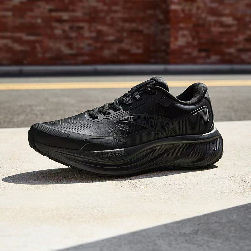 ANTA PG7 Men's Running Shoes | Max Cushioning Daily Trainer | Black/Black