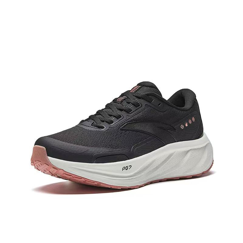 ANTA PG7 Women's Running Shoes | Max Cushioning Daily Trainer | Black/White