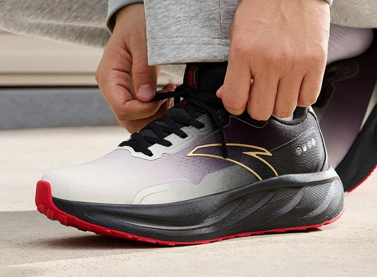ANTA PG7 Men's Running Shoes | Max Cushioning Daily Trainer | Black