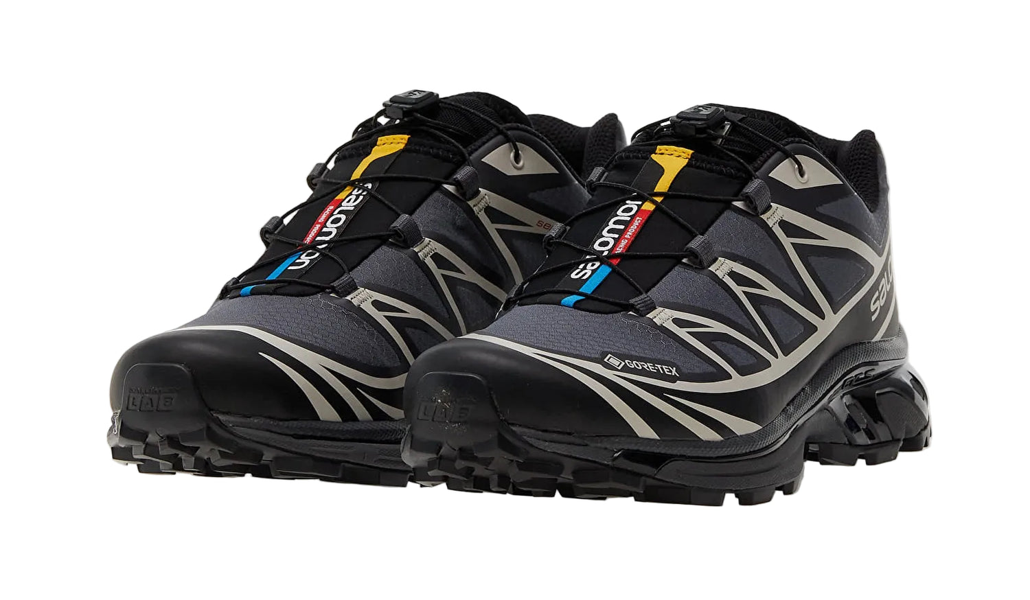 Salomon XT6 GTX Men's Trail Running Shoe Black Ebony Lunar Rock