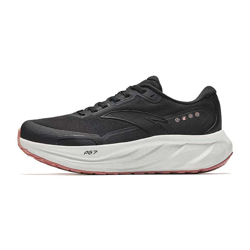 ANTA PG7 Women's Running Shoes | Max Cushioning Daily Trainer | Black/White