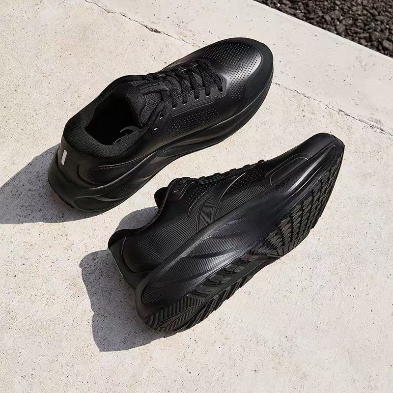 ANTA PG7 Men's Running Shoes | Max Cushioning Daily Trainer | Black/Black