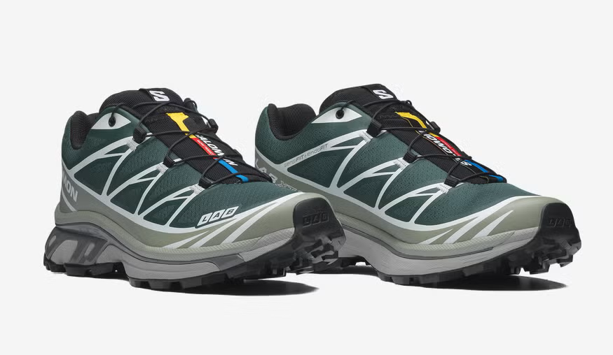 Salomon XT6 Women's Trail Running Shoe in Bistro Green / Green Milieu