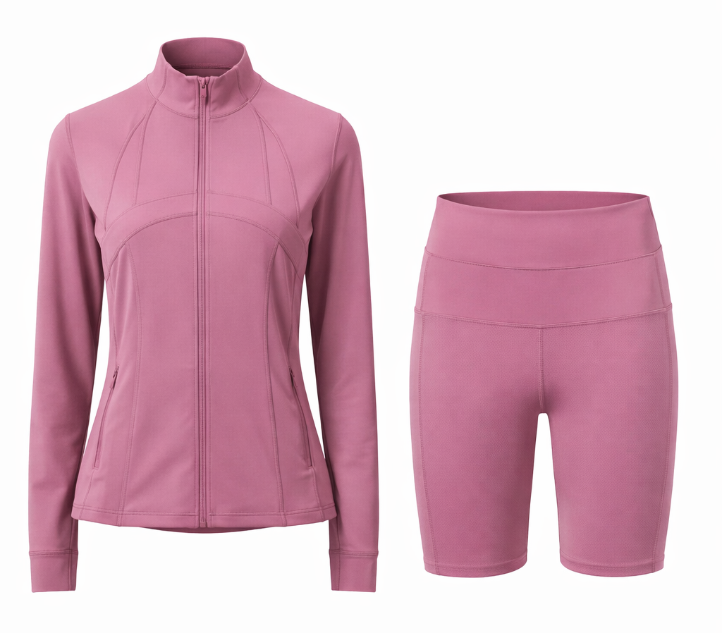 Contour Yoga Set | Sculpting Activewear Jacket & Shorts