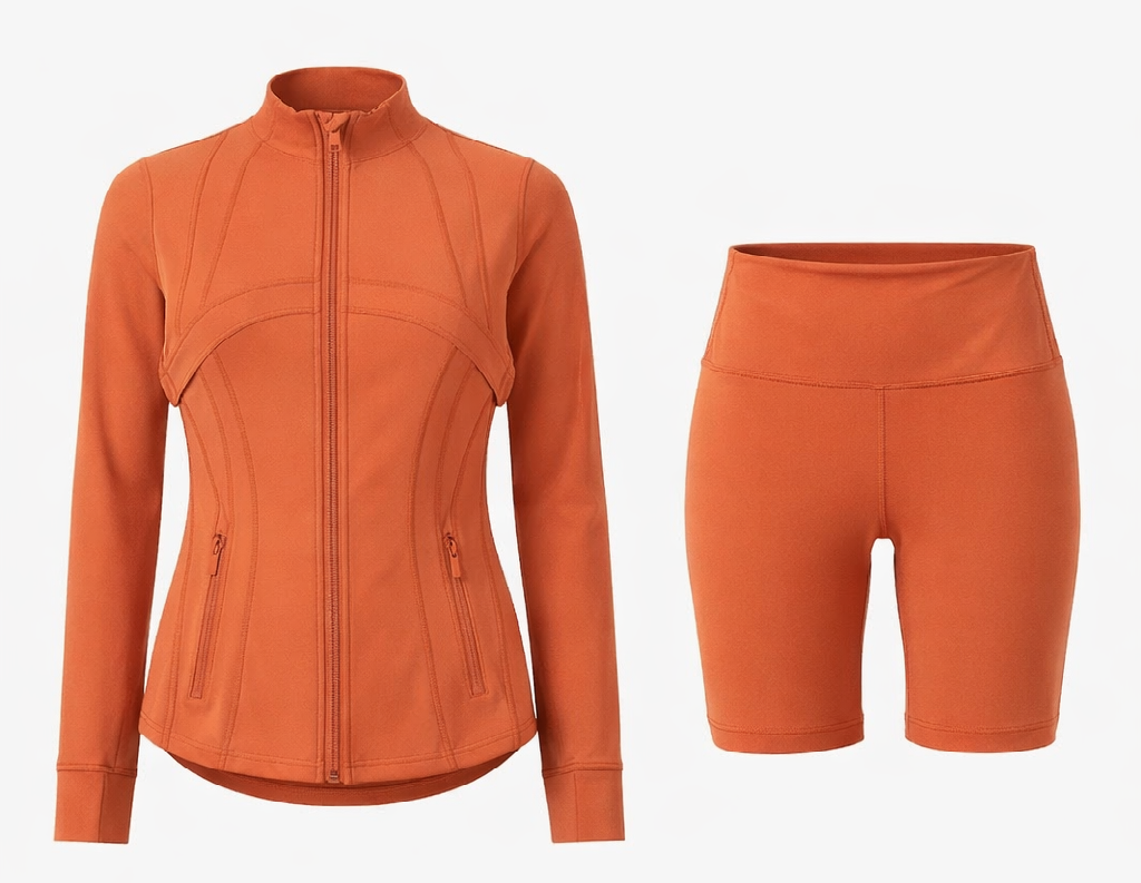 Contour Yoga Set | Sculpting Activewear Jacket & Shorts