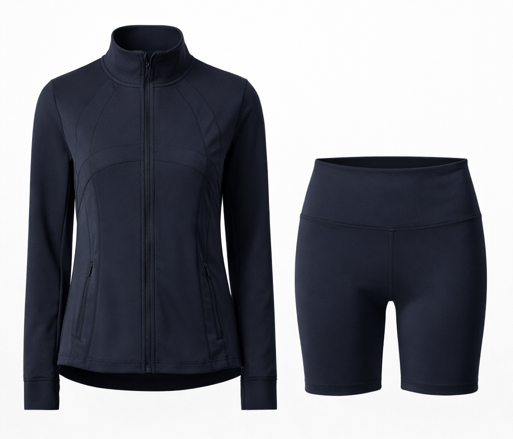 Contour Yoga Set | Sculpting Activewear Jacket & Shorts