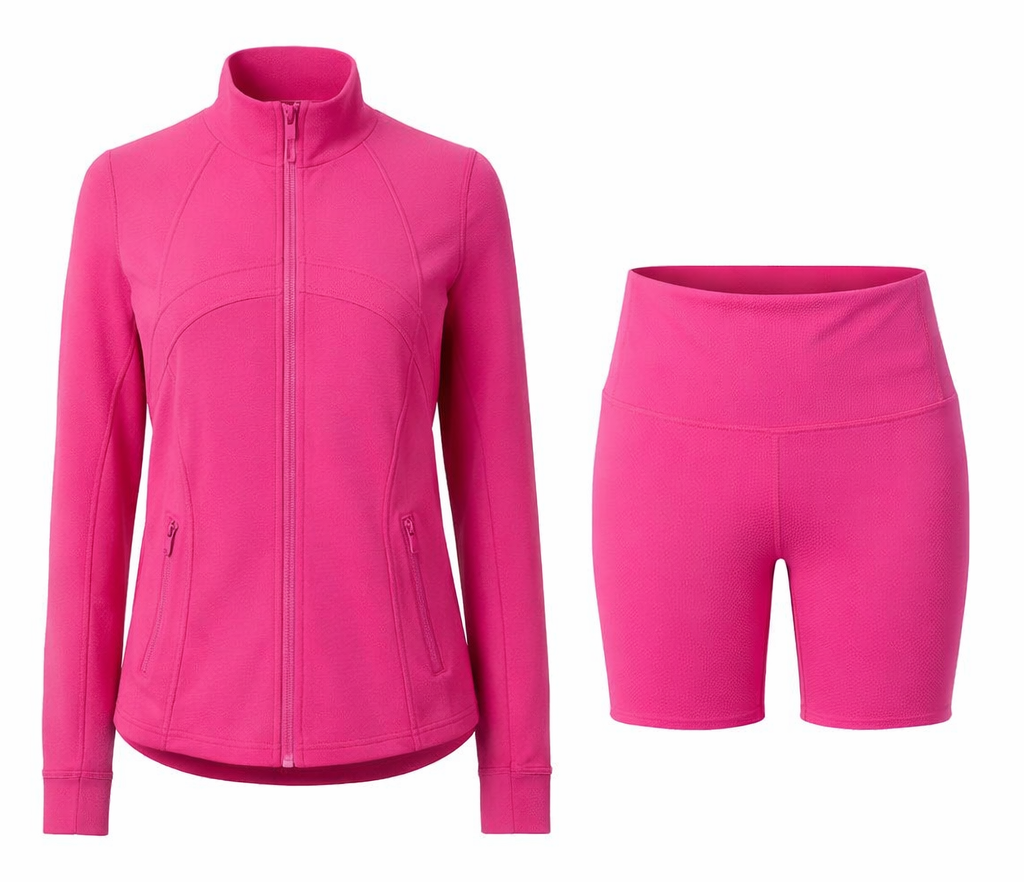 Contour Yoga Set | Sculpting Activewear Jacket & Shorts