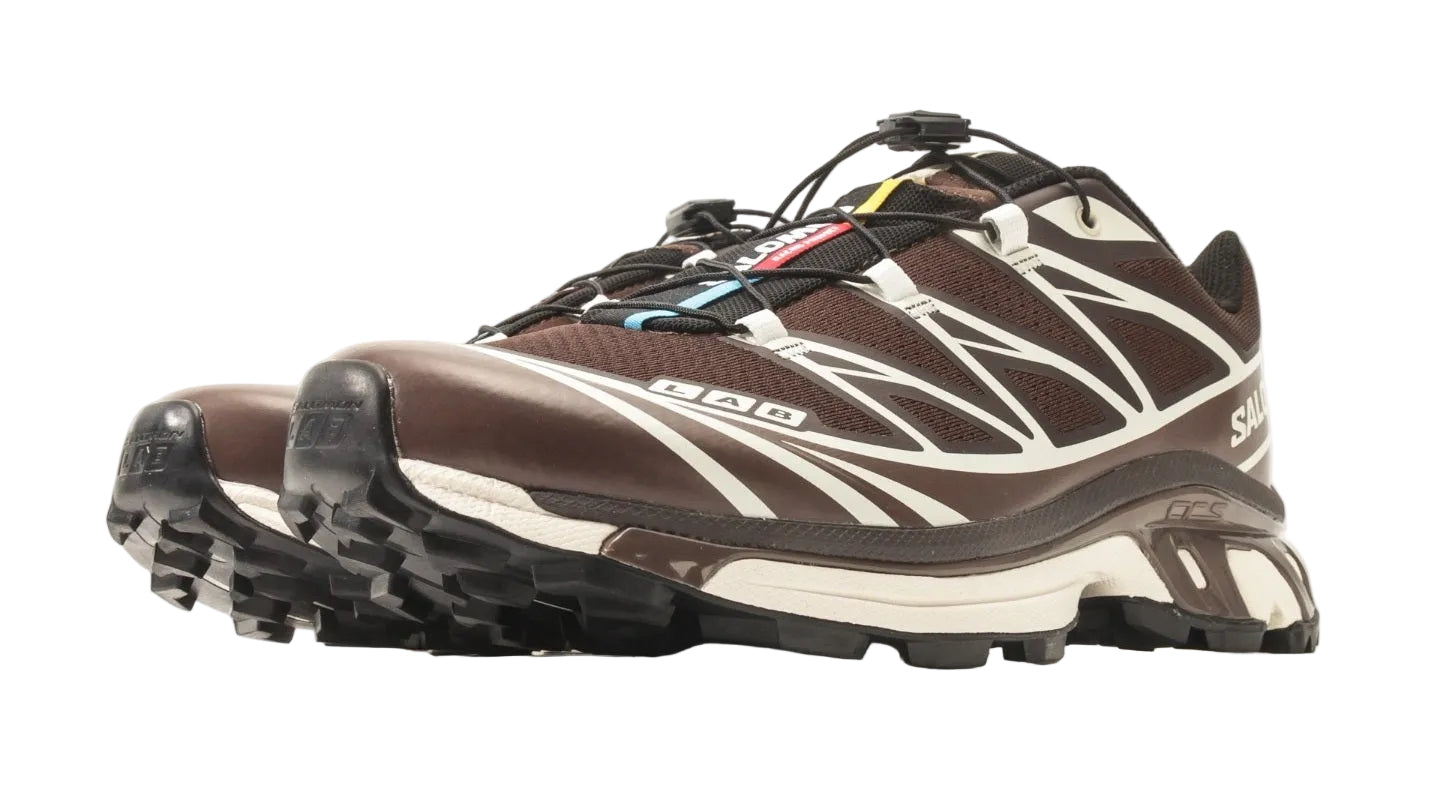 Salomon XT6 Men's Trail Running Shoe in Black Coffee French Roast Vanilla Ice