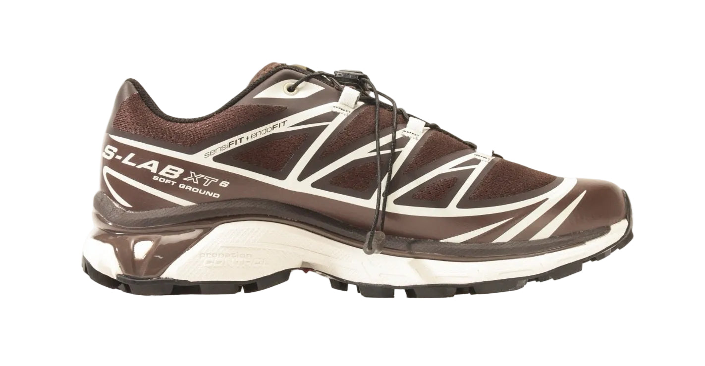 Salomon XT6 Men's Trail Running Shoe in Black Coffee French Roast Vanilla Ice