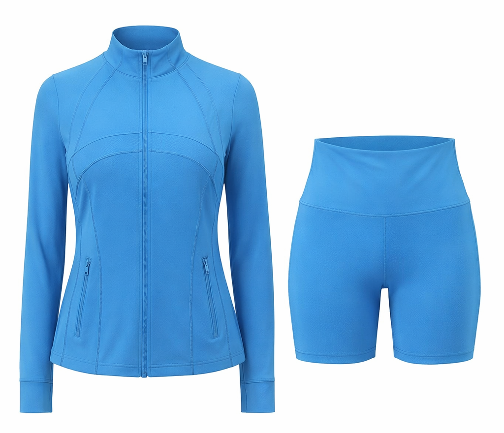 Contour Yoga Set | Sculpting Activewear Jacket & Shorts