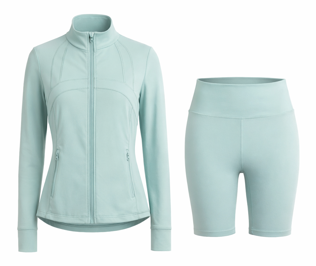 Contour Yoga Set | Sculpting Activewear Jacket & Shorts