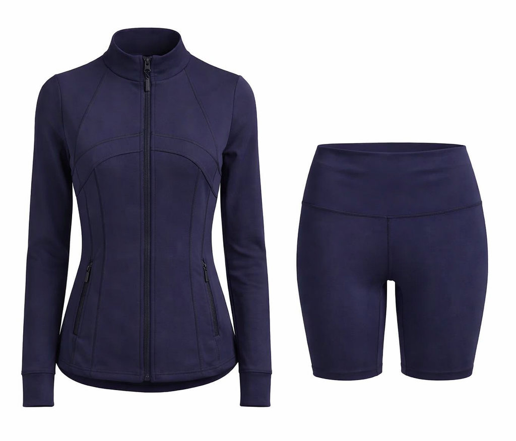 Contour Yoga Set | Sculpting Activewear Jacket & Shorts