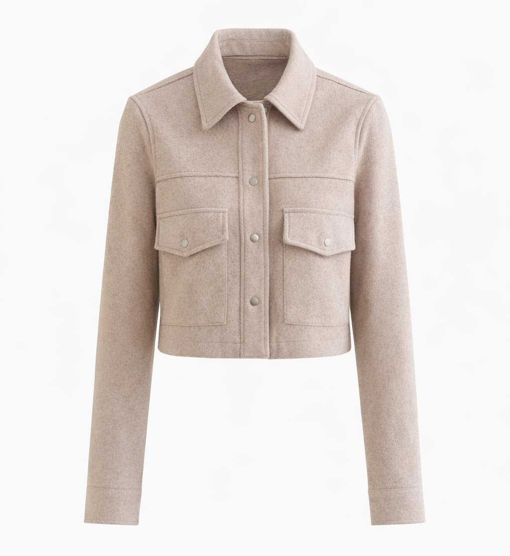 Cropped Utility Jacket | Modern Tailored Layering Piece