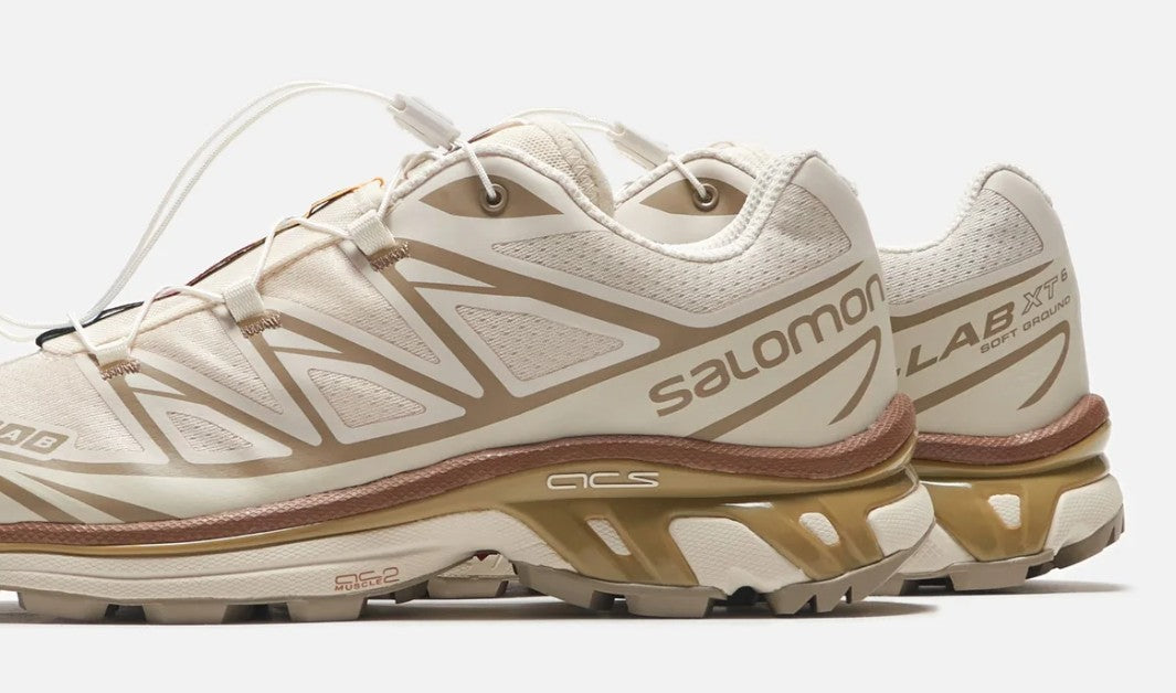 Salomon XT6 Women's Trail Running Shoe in Turtledove Vintage Kaki Kelp