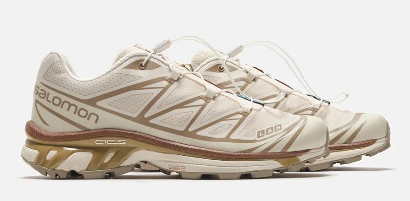 Salomon XT6 Women's Trail Running Shoe in Turtledove Vintage Kaki Kelp