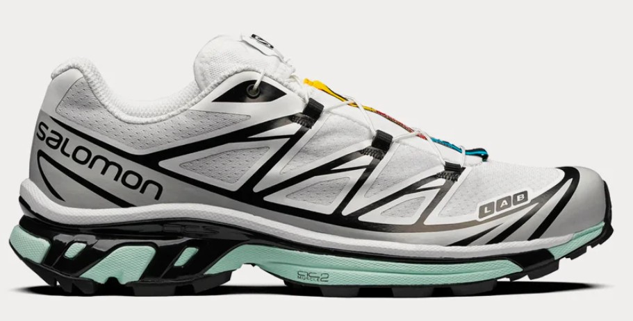 Salomon XT6 Women's Trail Running Shoe in White / Lunar Rock / Icy Morn