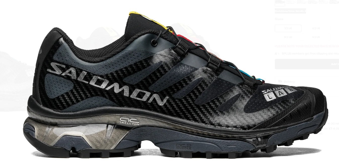 Salomon XT4 OG Unisex | Black Ebony Silver Metallic X