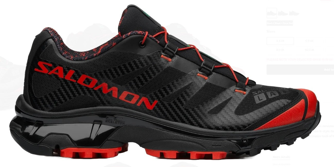 Salomon XT4 OG Unisex | Black Black Fiery Red