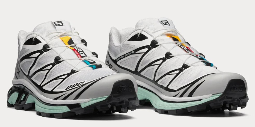 Salomon XT6 Women's Trail Running Shoe in White / Lunar Rock / Icy Morn
