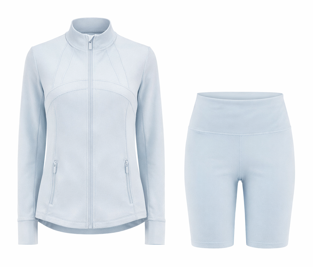 Contour Yoga Set | Sculpting Activewear Jacket & Shorts