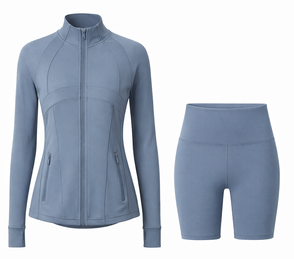 Contour Yoga Set | Sculpting Activewear Jacket & Shorts