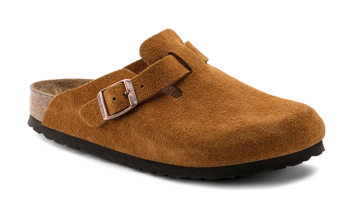 Birkenstock Boston SFB Suede Leather Clogs – Soft Footbed, Unisex
