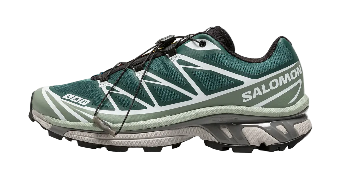 Salomon XT6 Men's Trail Running Shoe in Green Gables