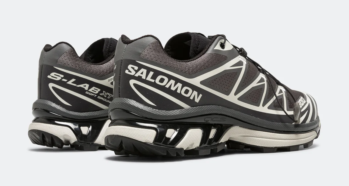 Salomon XT6 Men's Trail Running Shoe in Black Asphalt-Castlerock