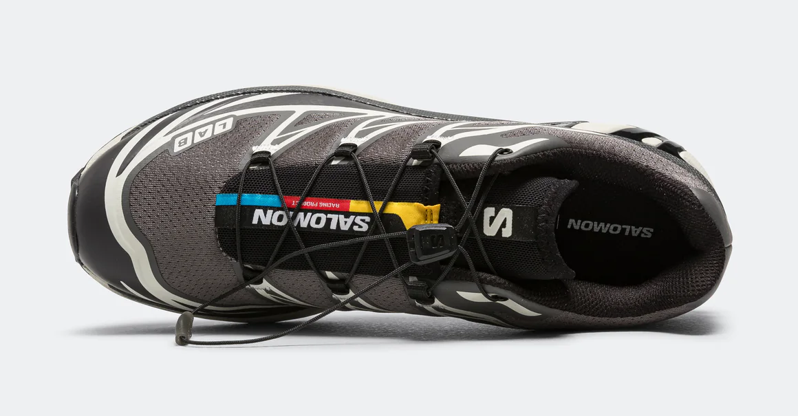 Salomon XT6 Men's Trail Running Shoe in Black Asphalt-Castlerock