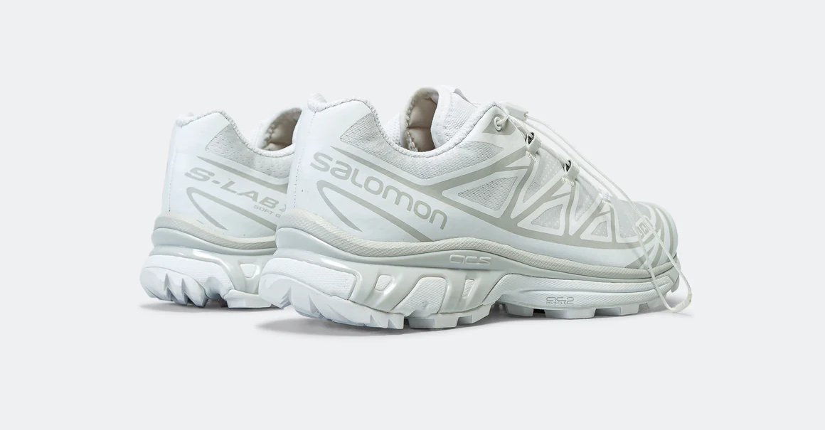Salomon XT6 Women's Trail Running Shoe in White White-Lunar Rock